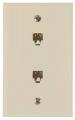 TELEPHONE WALL JACK DUPLEX WHITE