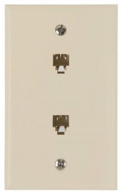 TELEPHONE WALL JACK DUPLEX WHITE