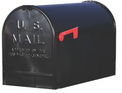 MAILBOX JUMBO POST MOUNT BLACK