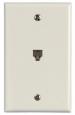 FLUSH MOUNT PHONE WALLPLATE WH