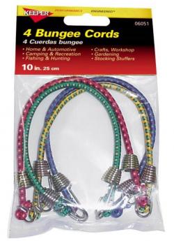 10" MINI BUNGEE CORDS 4PK