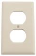 RECEPTACLE PLATE DUPLEX 1G WHITE