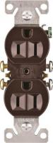 DUPLEX RECEPTACLE 15A BROWN