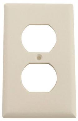 RECEPTACLE PLATE DUPLEX 1G WHITE