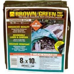 BROWN / GREEN POLY TARP 6" X 8"