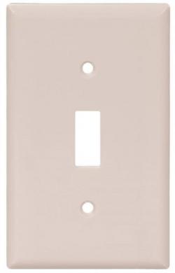 TOGGLE PLATE NYLON 1 GANG WHITE