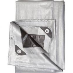 SILVER/BLACK POLY TARP 20' X 20'