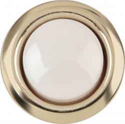 ROUND GOLD RIM LIT PUSHBUTTON