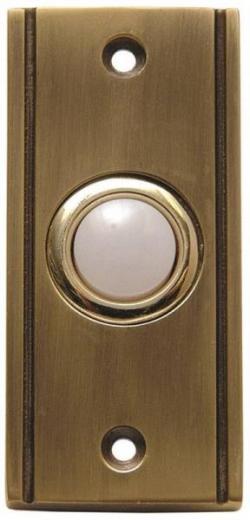 WIRED LIT BUTTON ANTIQUE BRASS