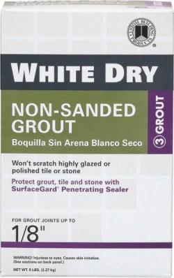 WHITE DRY TILE GROUT 5LB