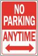 SIGN NO PARKING ANYTIME