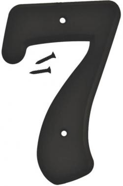 6" BLACK PLASTIC NUMBER 7