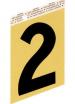 3-1/2" GOLD ALUMINUM NUMBER 2