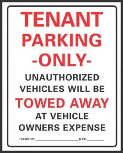 15X19 HD SIGN TENANT PARKING