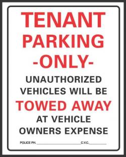 15X19 HD SIGN TENANT PARKING