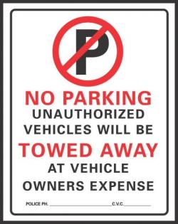 15X19 HD SIGN NO PARKING