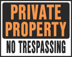 15X19 JUMBO SIGN PRIVATE PROPERT