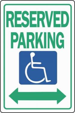 12X18 ALUM SIGN HANDICAP PARKING