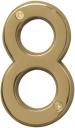 4" POLISHED BRASS NUMBER 8