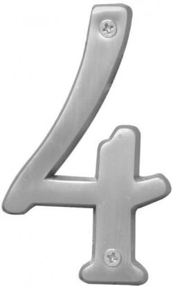 4" SATIN NICKEL NUMBER 4