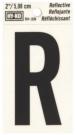 2" REFLECTIVE LETTER R