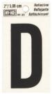 2" REFLECTIVE LETTER D