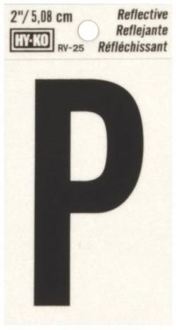 2" REFLECTIVE LETTER P