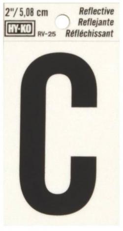 2" REFLECTIVE LETTER C