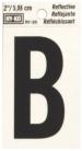 2" REFLECTIVE LETTER B