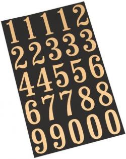 3" MM-5N GOLD POLY NUMBERS