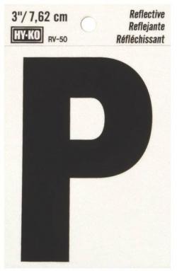 3" REFLECTIVE LETTER P