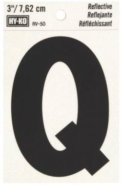 3" REFLECTIVE LETTER Q