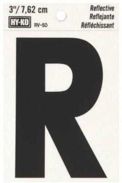 3" REFLECTIVE LETTER R