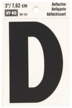 3" REFLECTIVE LETTER D