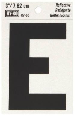 3" REFLECTIVE LETTER E