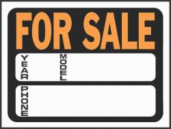 9 X 12 SIGN FOR SALE (AUTO)