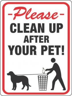 SIGN CLEAN UP AFTER YOUR PET