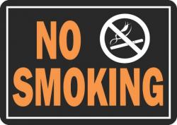 10X14 ALUM SIGN NO SMOKING