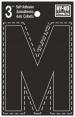 3" BLACK VINYL LETTER M