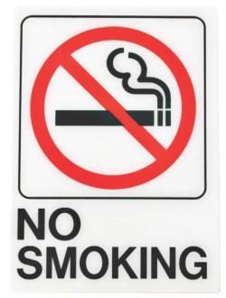 SIGN NO SMOKING