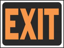 9 X 12 SIGN EXIT