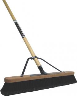 PUSH BROOM POLY STEEL HANDLE 24"