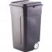 45GL WHEELED TRASHCAN PL GREEN