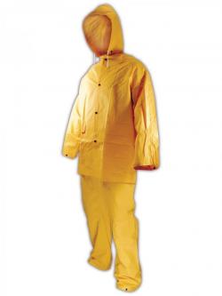 2003 L YELLOW LINED 3PC RAINSUIT