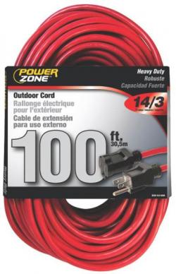 CORD EXT 100FT 14-3  ORG