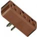 3 OUTLET ADAPTER 3-WIRE BROWN