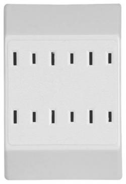 6 OUTLET PLUG-IN TAP IVORY