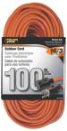 EXTENSION CORD 16/3 ORG 100'