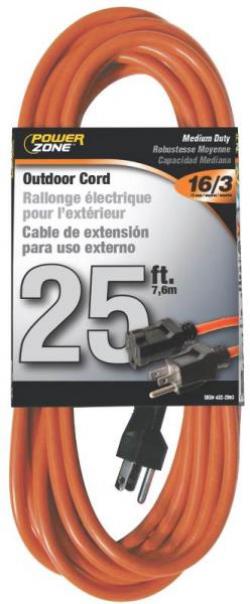 02307 OR EXT CORD 16/3 25'