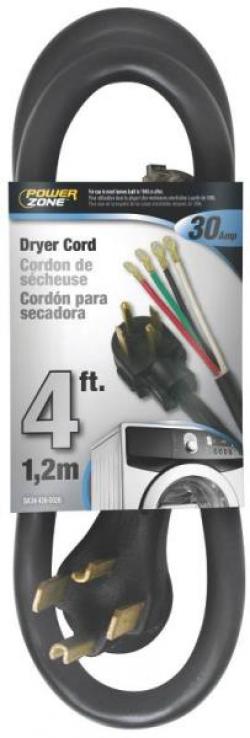 DRYER CORD 4 PRONG 4'